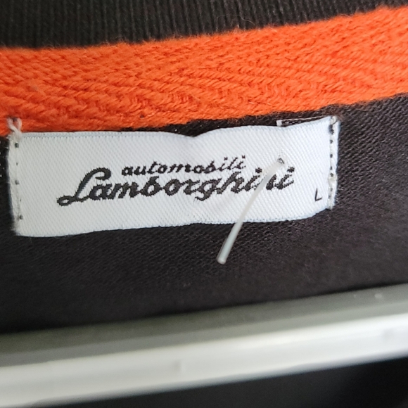 AUTOMOBILI LAMBORGHINI MEN'S REDUCED BULL TIPPING PIQUET POLO SIZE L - Picture 6 of 7